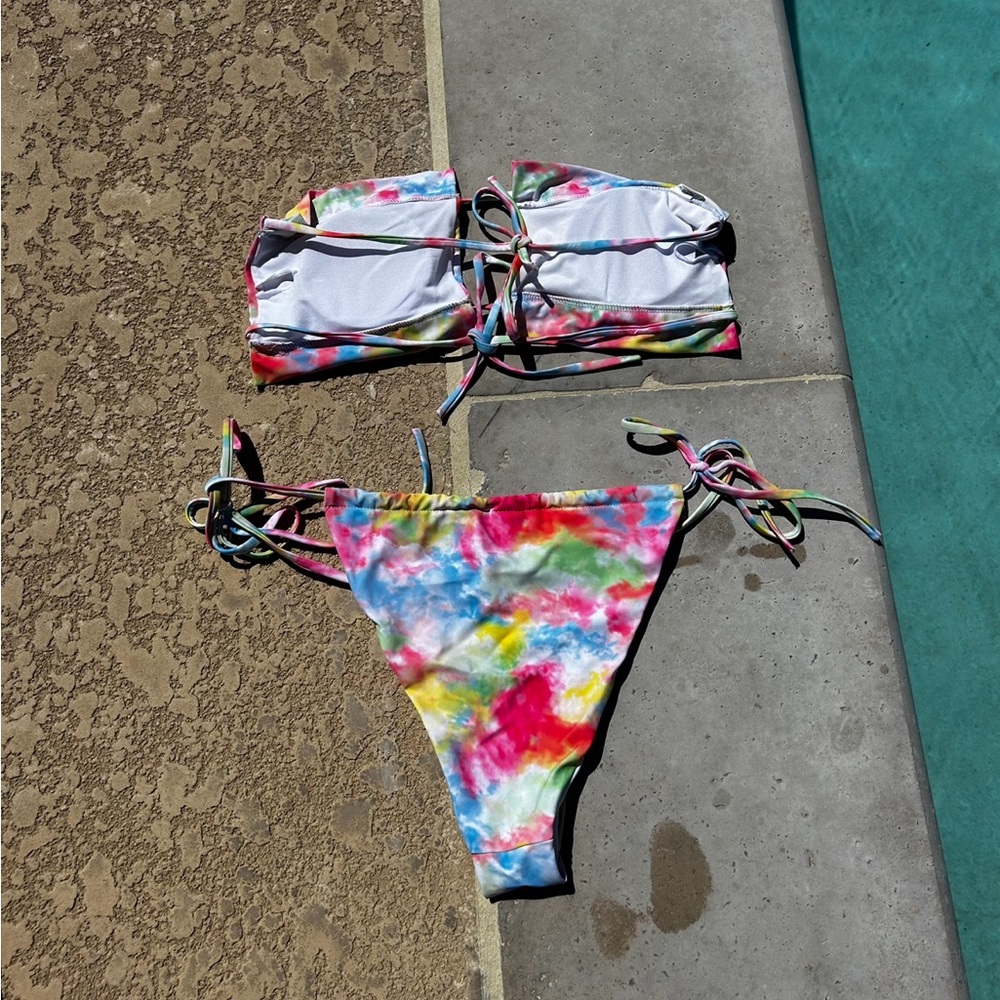 Strapless Multi-Color Bikini - Picture 2 of 6
